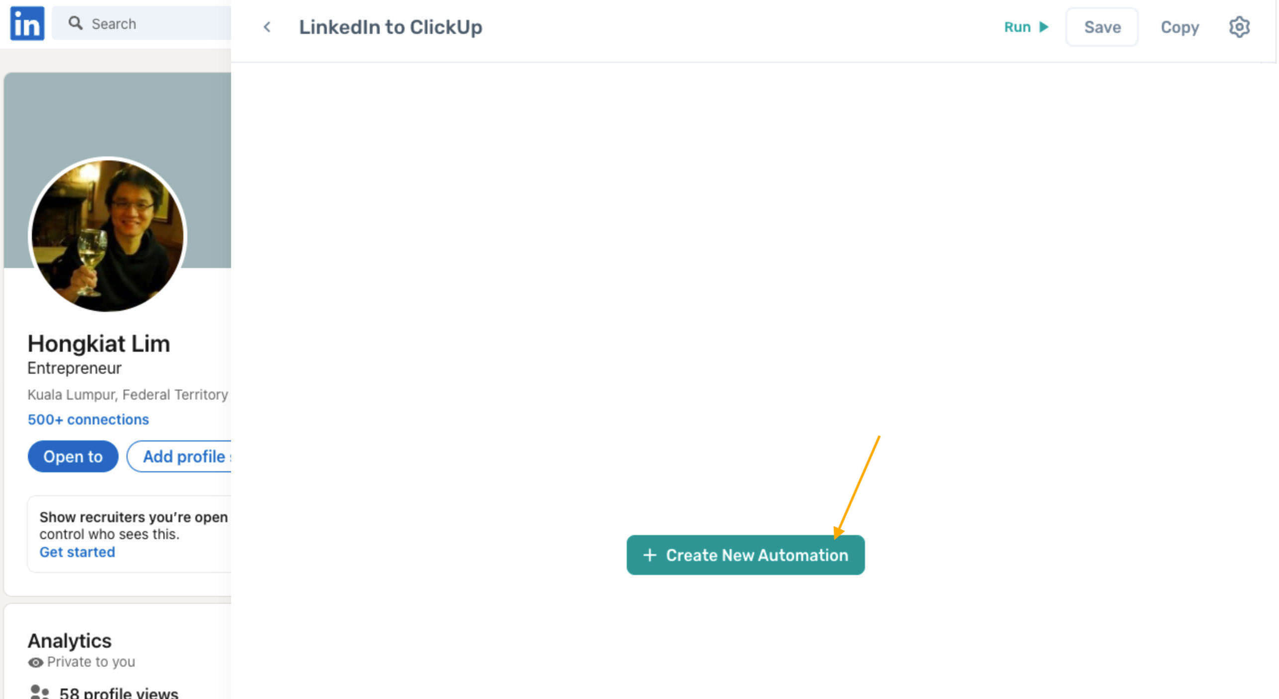 crear nueva automatización