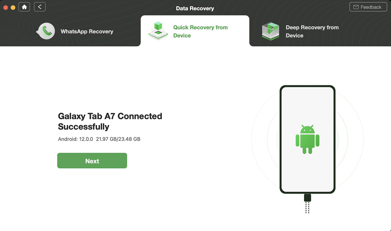 dispositivo droidkit conectado