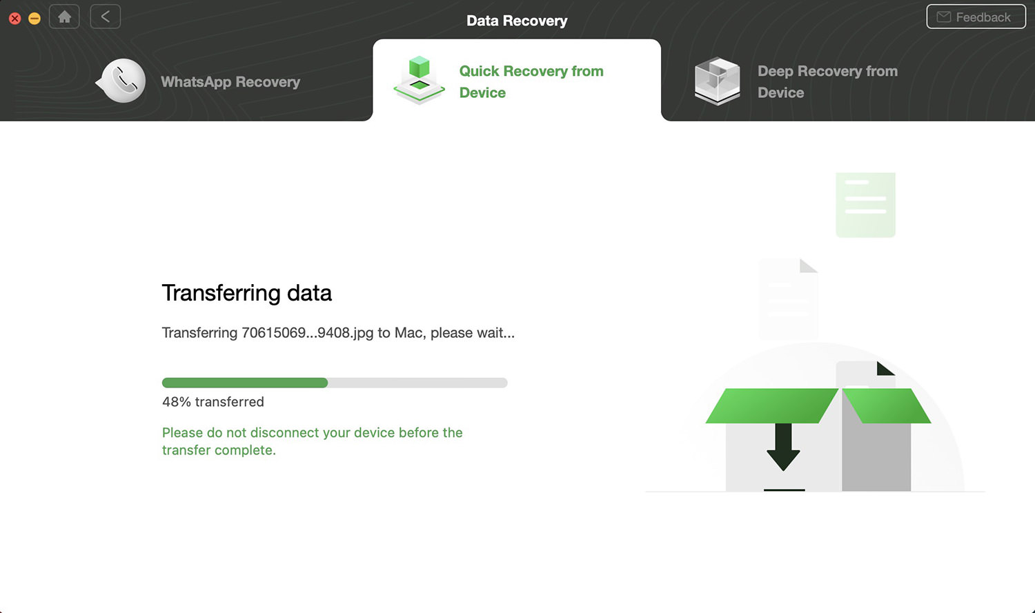 datos de transferencia de droidkit