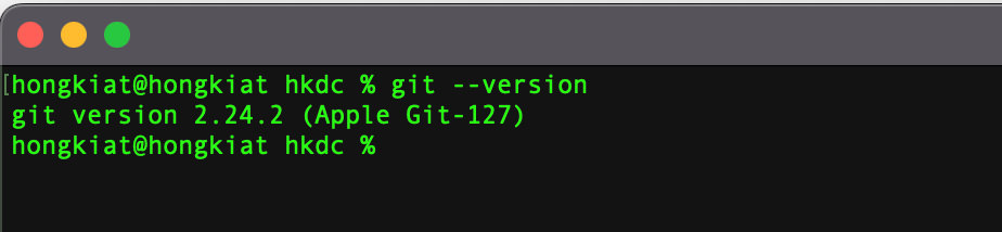 verifique la versión de git